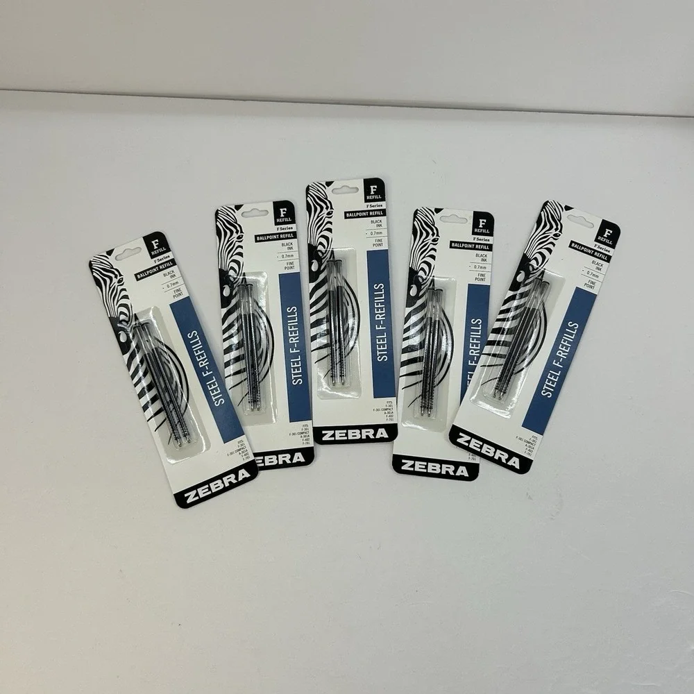 5 Packs of 2 F-Refill for Zebra F-301 F301 F-402 F-701 Pen Black Ink 85512